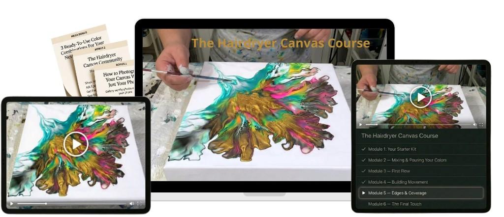 Everything included in The Hairdryer Canvas Course